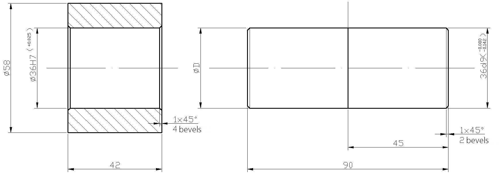 Sleeve with mounting face