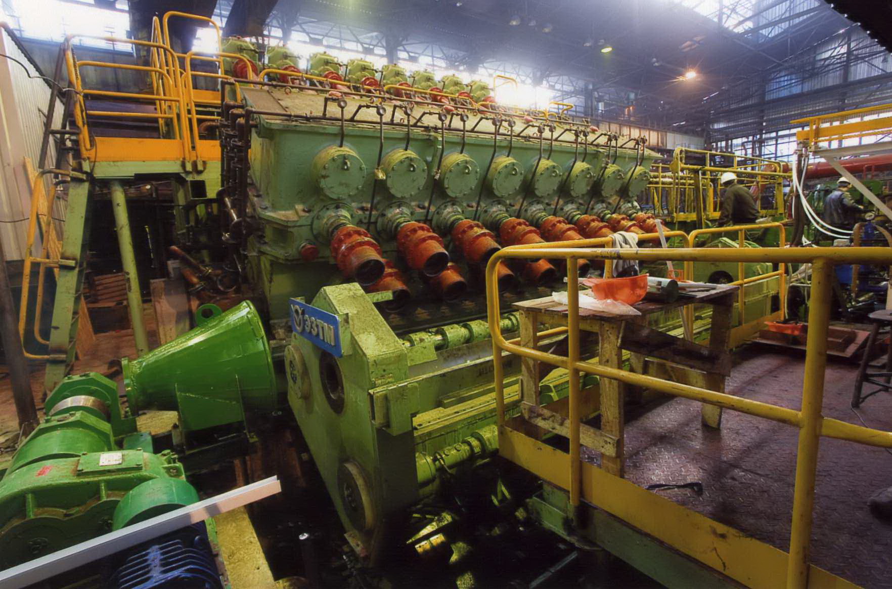 Вторая секция редукционно-растяжного стана  - The second unit of stretch reducing mill.